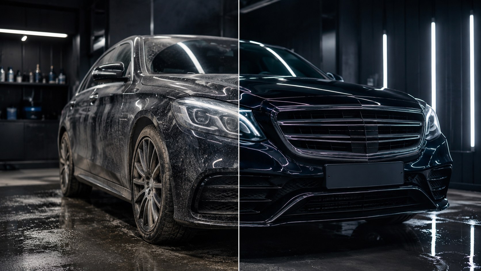 Before and after exterior detail transformation